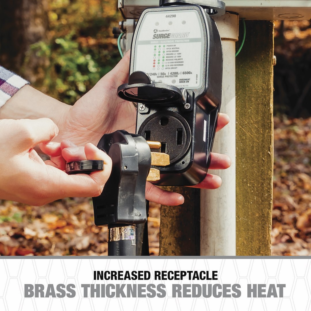 Product of SouthWire Corp. 44290 120/ 240 Volt 50 Amp Surge Protector