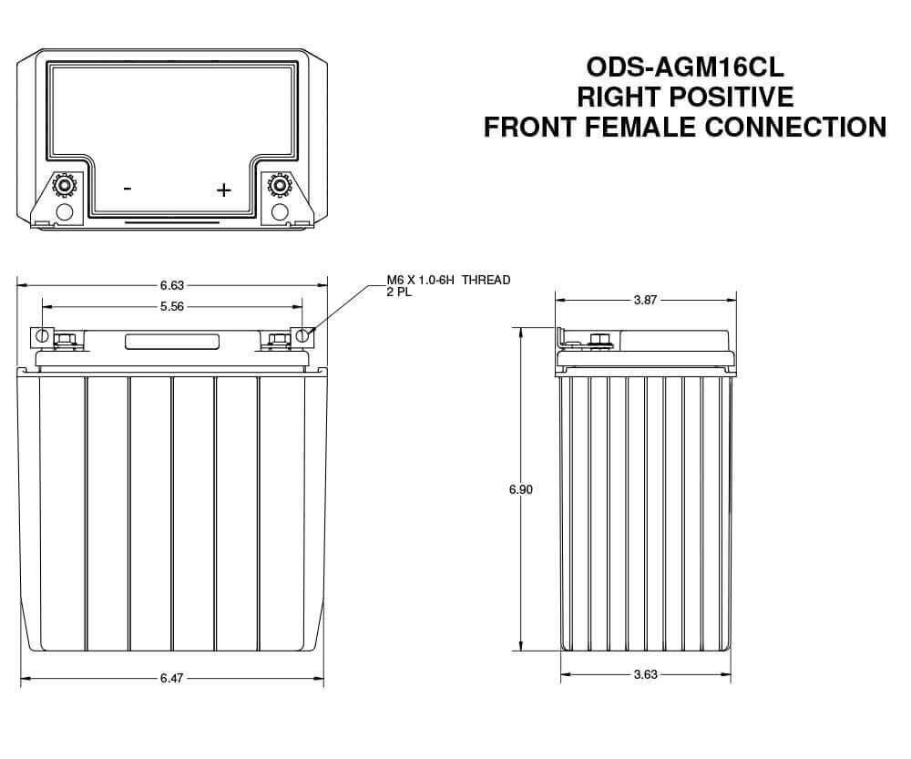 Product of Odyssey Battery Ods-Agm16cl Battery