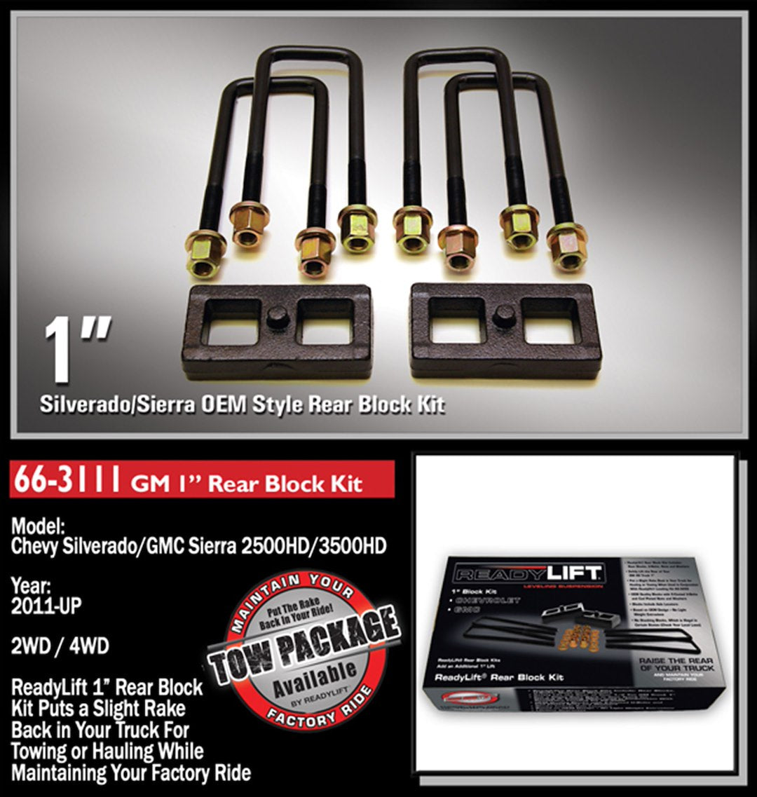 Readylift 66-3111 Leaf Spring Block Kit||66-3111_Block_Copy.Jpg||86||r90663111||866377