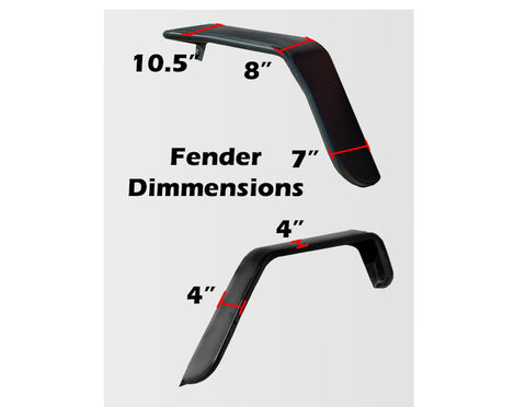 Product of DV8 Offroad FENDB-02 Non-Exposed Fasteners Black Fender Flare - Set Of 4