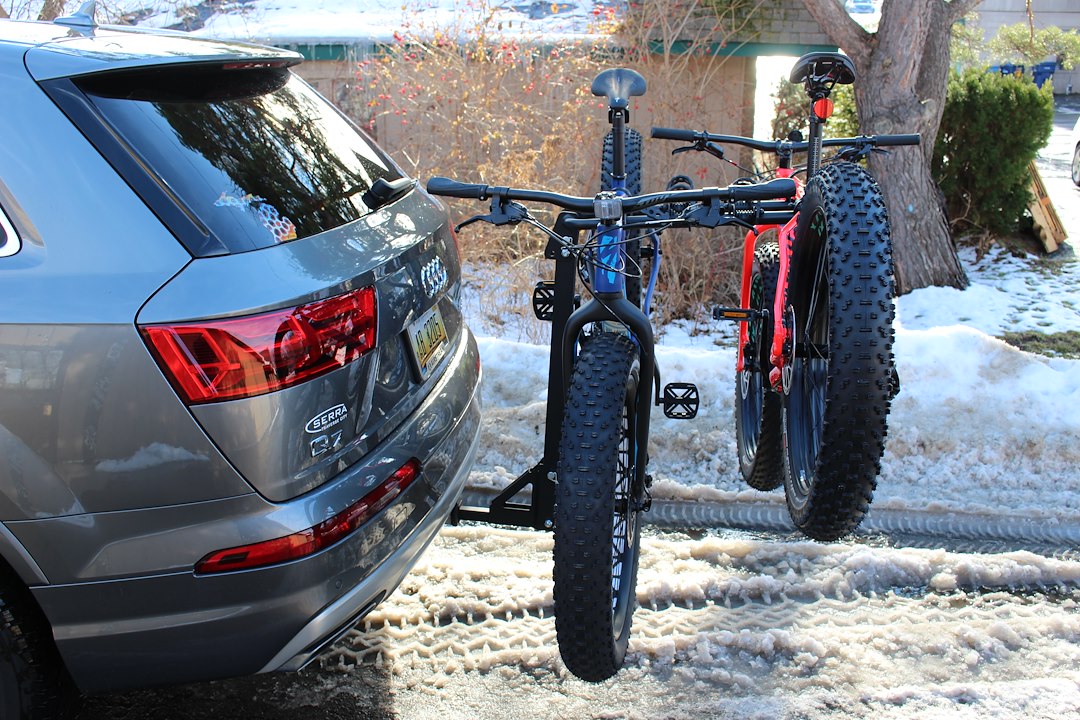 Product of Stromberg Carlson BC-108 4 Bikes Bike Frame Rests On Arms With Cradles And Straps Bike Rack - Receiver Hitch Mount