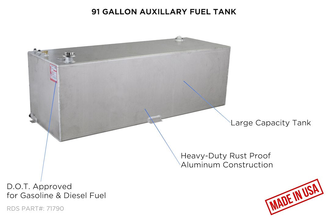 Product of RDS Tanks 71790 Diesel/ Gasoline Liquid Transfer Tank 90 Gallon Rectangular