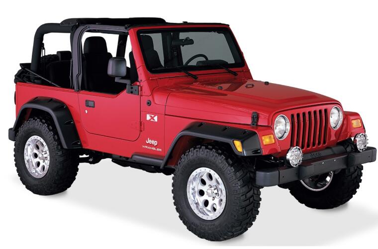 Product of Bushwacker 10908-07 Pocket Style/ Exposed Fasteners Black Fender Flare - Set Of 4