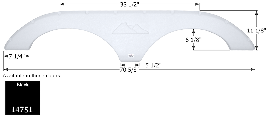 Product of Icon 14751 Fender Skirt