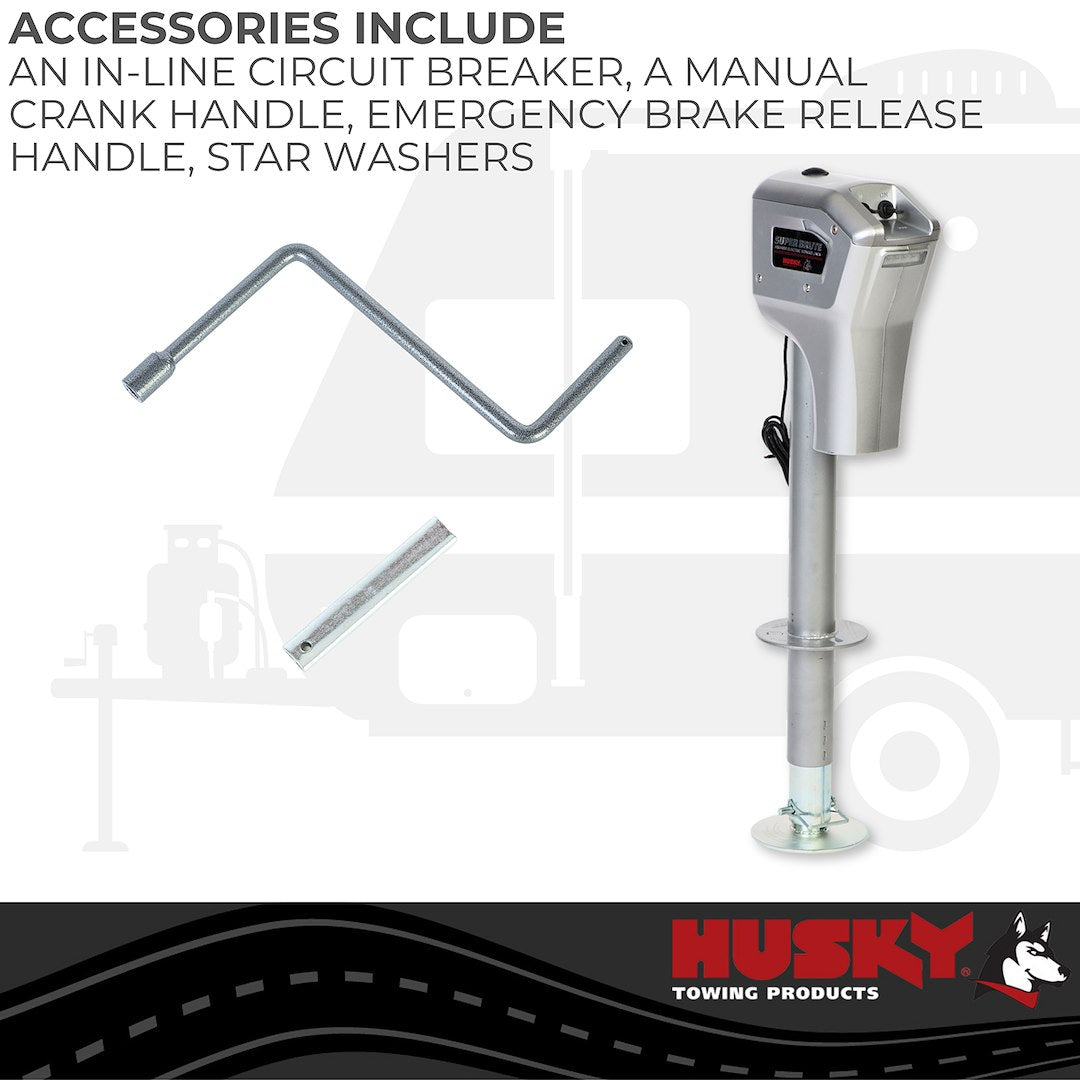 Product of Husky Towing 82084 4000 Pound Electric Trailer Tongue Jack