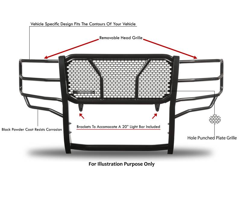 Black Horse Offroad Ru-Chsi19-B Grille Guard||ru-Chsi19-B_5.Jpeg||89||blkruchsi19b||2469228