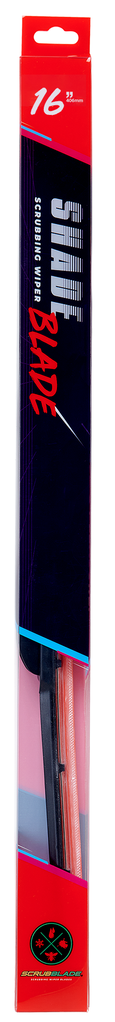 Scrubblade Cbr1600 Windshield Wiper Blade||rad Red 16 Front.Png||87||scrcbr1600||1522898