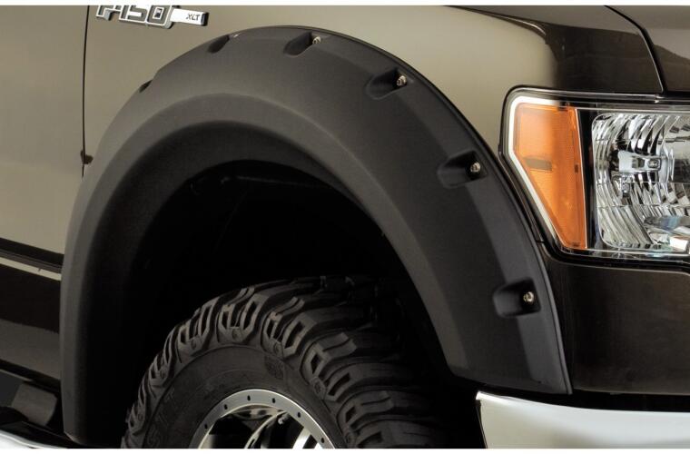 Product of Bushwacker 20927-02 Pocket Style/ Exposed Fasteners Black Fender Flare - Set Of 4