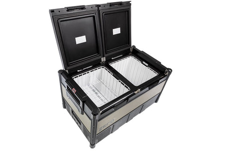 Product of ARB 3.3 Cubic Feet Dual Compartment 2 Door Refrigerator , Black/ Tan