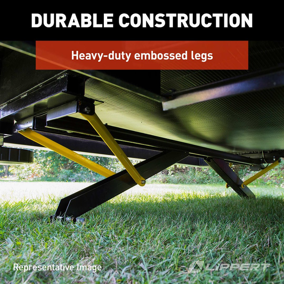 Product of Lippert Components 298707 Electric Cross Frame Stabilizer Trailer Stabilizer Jack Stand