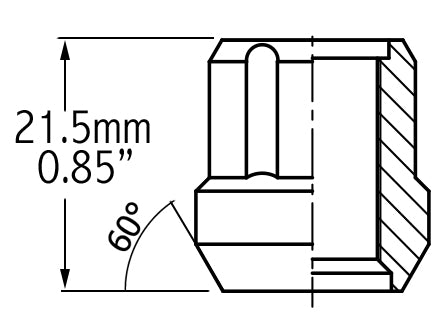 Product of Coyote Wheel Accessories 601142 60 Degree Conical 1/2x20 Lug Nut