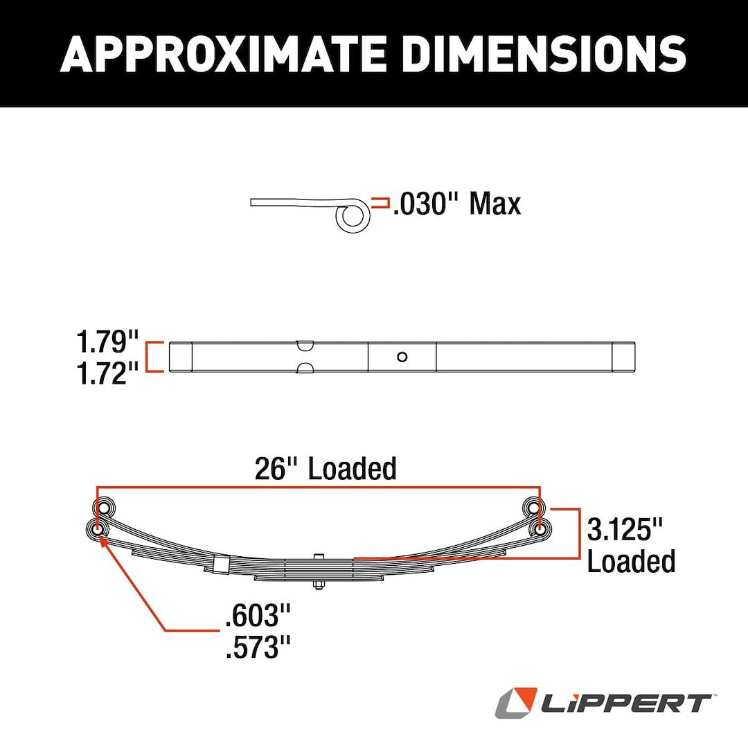 Product of Lippert Components 129745 Trailer Axle Leaf Spring