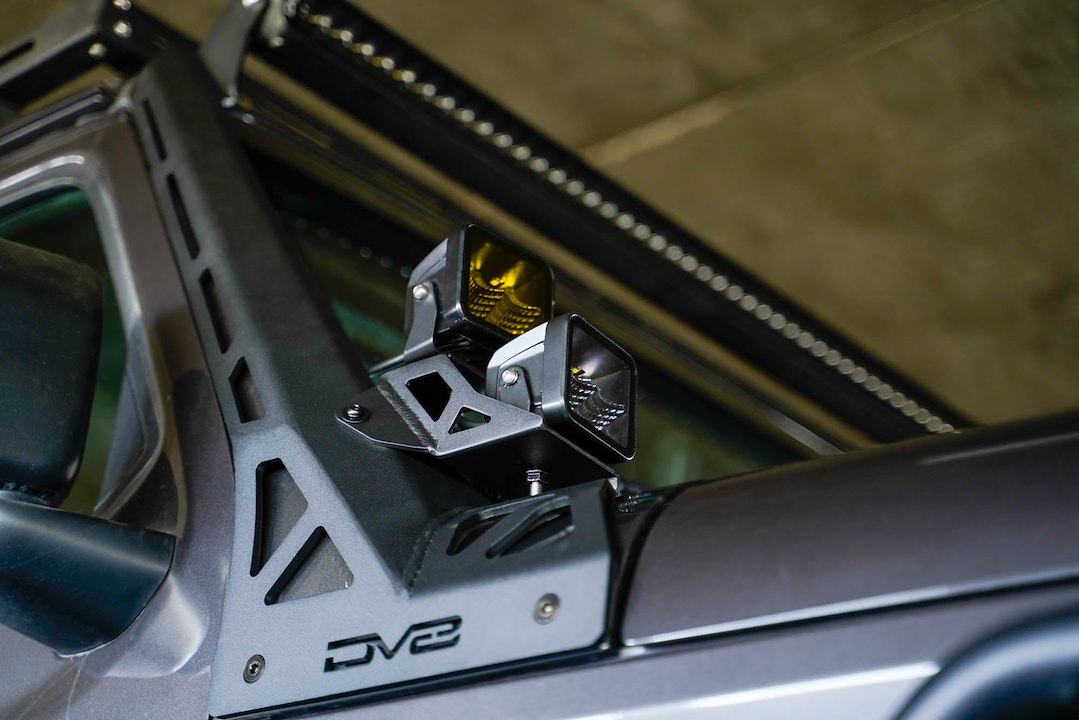 Dv8 Offroad Lbjl-11 Light Bar Mounting Kit||wrangler-Jl-_-Gladiator-Jt-A-Pillar-Dual-Light-Pod-Mounts_10.Jpg||95||dv8lbjl11||1627978