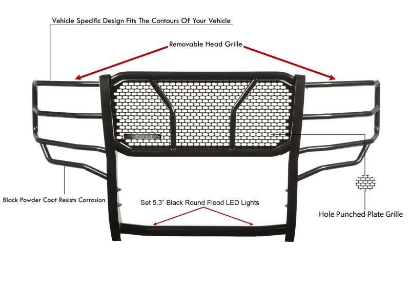 Black Horse Offroad Ru-Chsi14-B-Plfb Grille Guard||ru-Chsi14-B-Plfb_7.Jpeg||92||blkhsi14bplfb||2238552