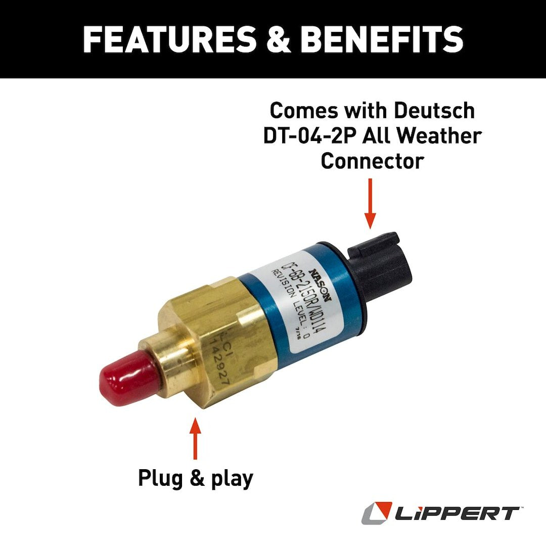 Product of Lippert Components 142927 Leveling System Hydraulic Pressure Switch