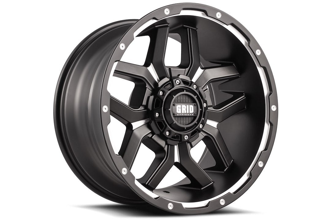 Product of Grid Wheels 20x9 Black With Natural Accents Wheel - Not Applicable Bolt Pattern