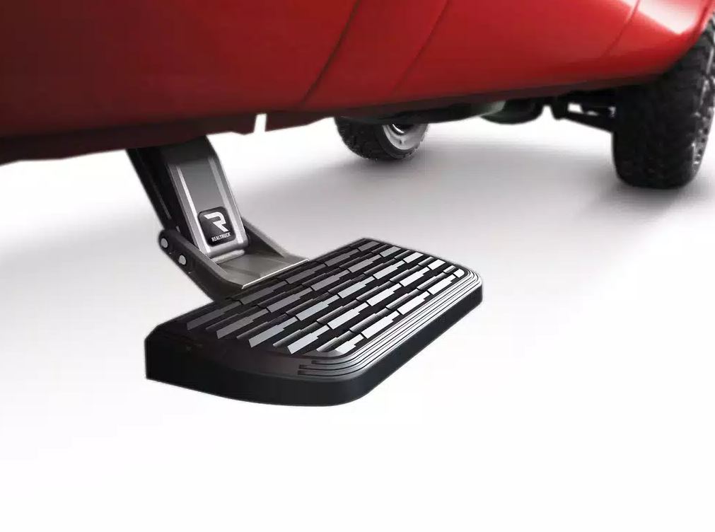 Product of Amp Research 75406-01A Black Powder Coated Aluminum Truck Step