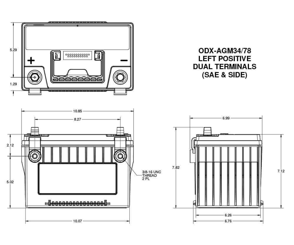 Product of Odyssey Battery Odx-Agm34 78 Battery