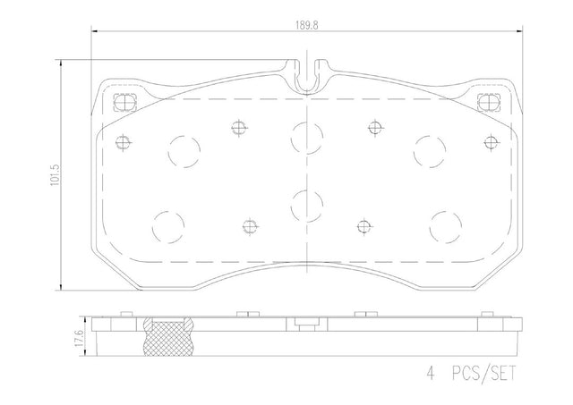 Product of Brembo P85175N Brake Pad - Set Of 4