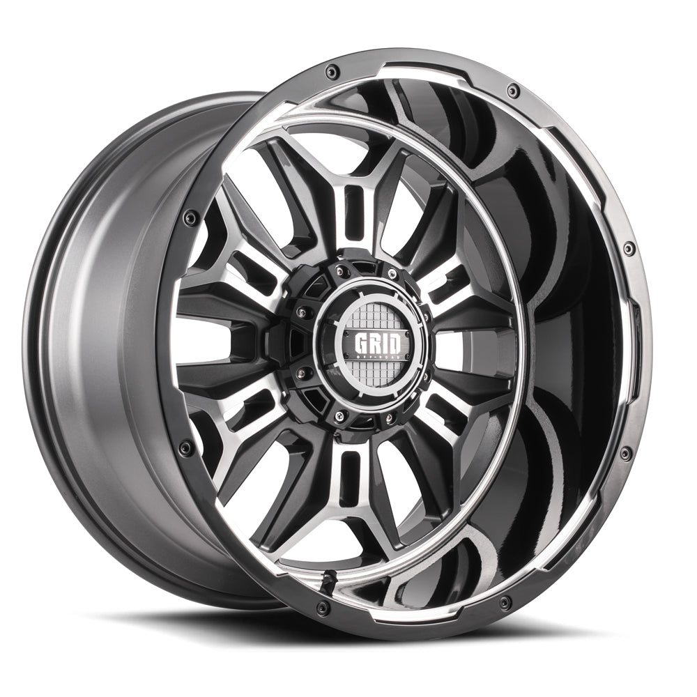 Product of Grid Wheels 20x10 Anthracite With Black Lip Wheel - Not Applicable Bolt Pattern