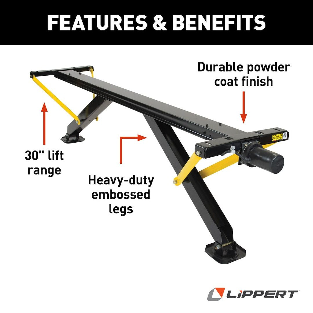 Product of Lippert Components 337199 Electric Cross Frame Stabilizer Trailer Stabilizer Jack Stand