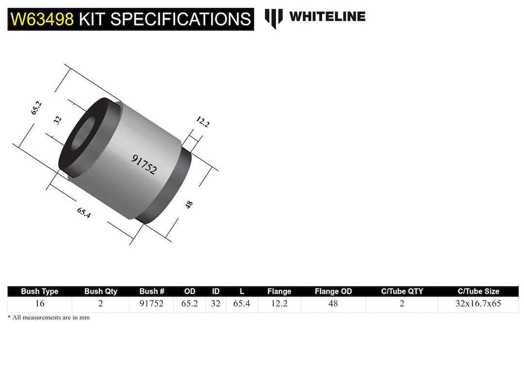 Product of Whiteline W63498 Control Arm Bushing