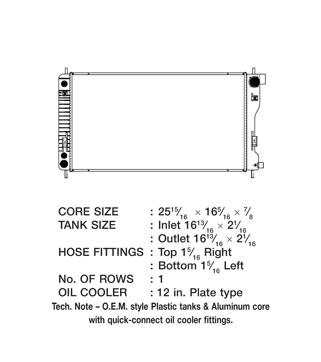 Product of Csf 3582 Radiator