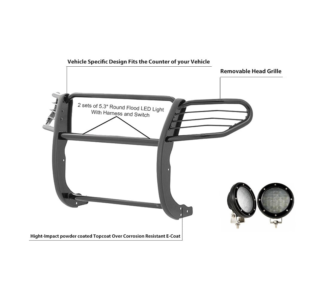 Product of Black Horse Offroad 17FJ28MA-PLFB Grille Guard