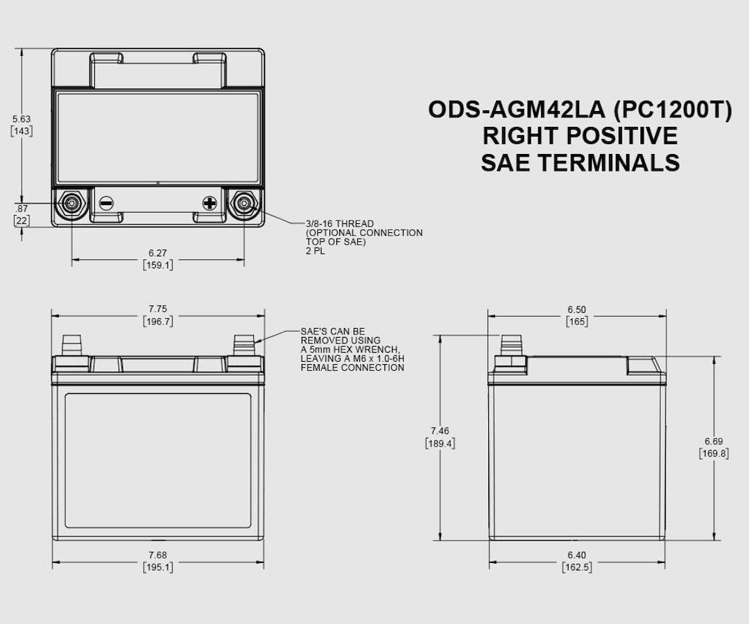 Product of Odyssey Battery Ods-Agm42la Battery