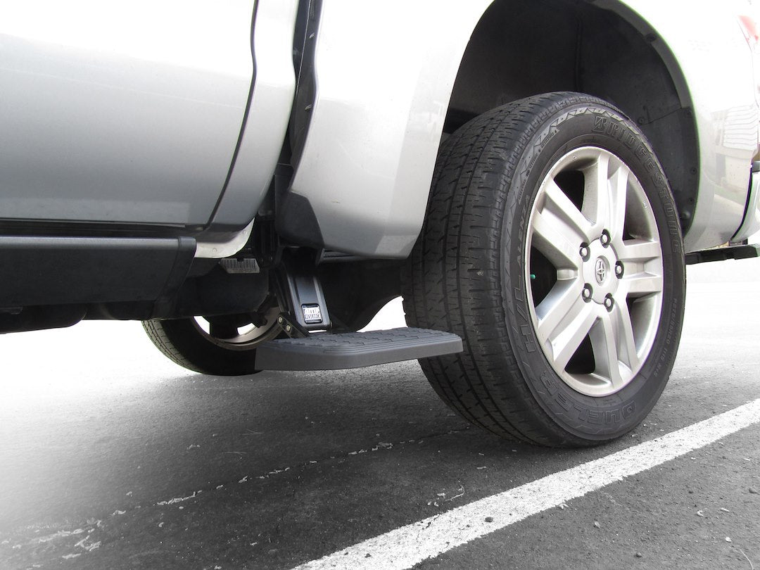 Product of Amp Research 75405-01A Black Powder Coated Aluminum Truck Step