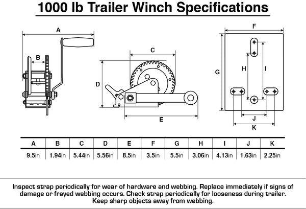 Product of T-H Marine Be-Tr-59918-Dp Trailer Boat Winch