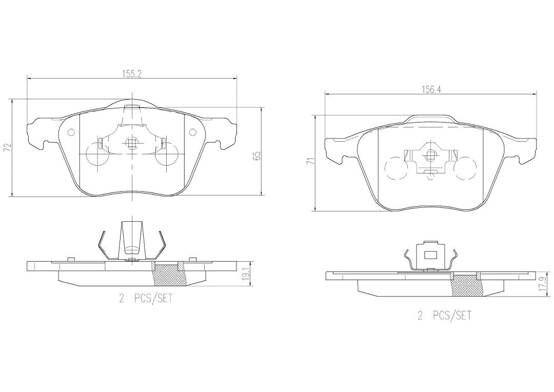 Product of Brembo P86022N Brake Pad - Set Of 4