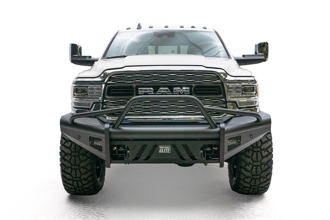 Product of Fab Fours DR19-Q4462-1 Black Steel Elite Steel Matte Powder Coated Bumper