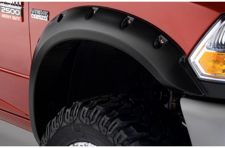 Product of Bushwacker 50047-02 Pocket Style/ Exposed Fasteners Black Fender Flare - Set Of 2