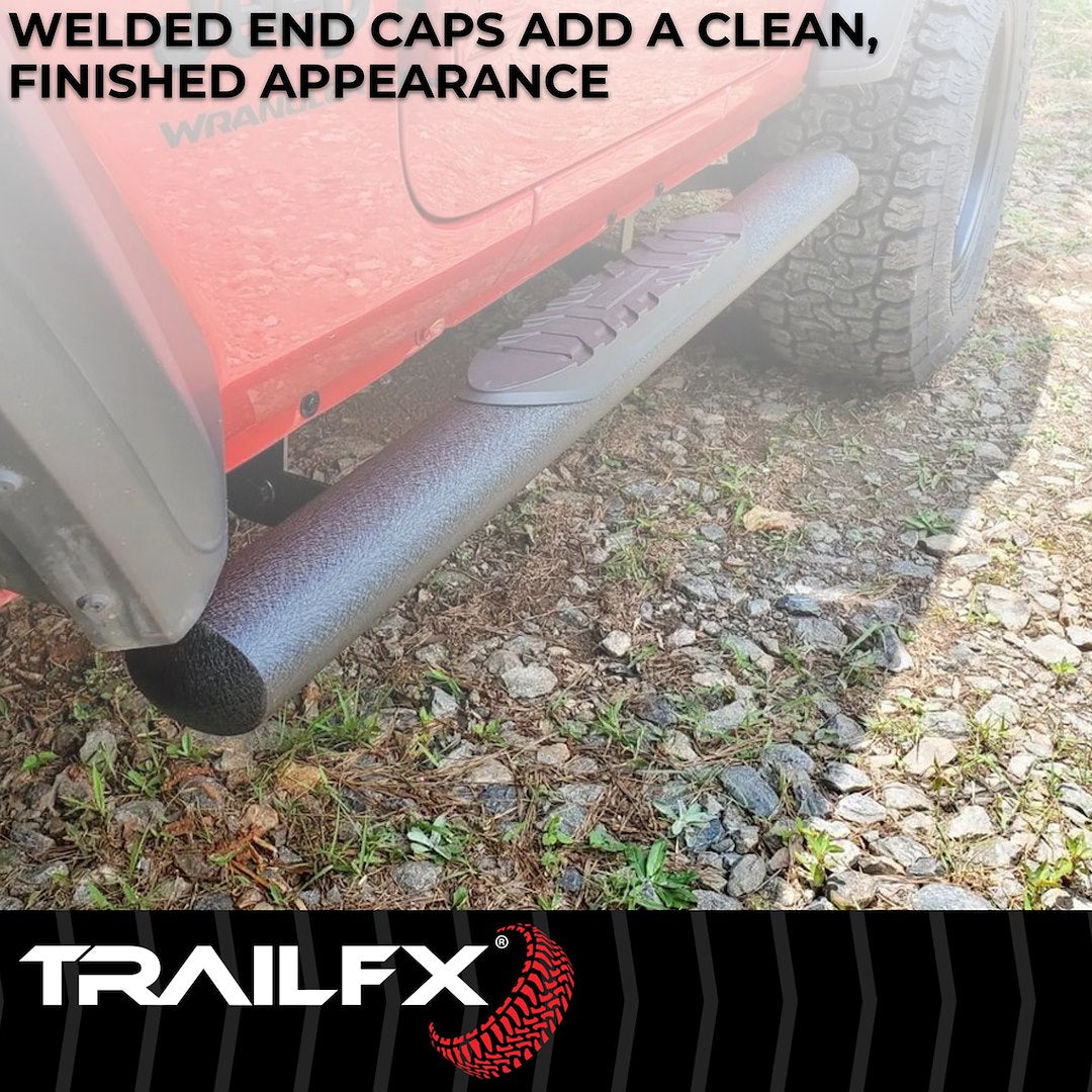 Product of TrailFX A1554T TFX 4" Oval Tube Side Steps Nerf Bar With Surface Steps