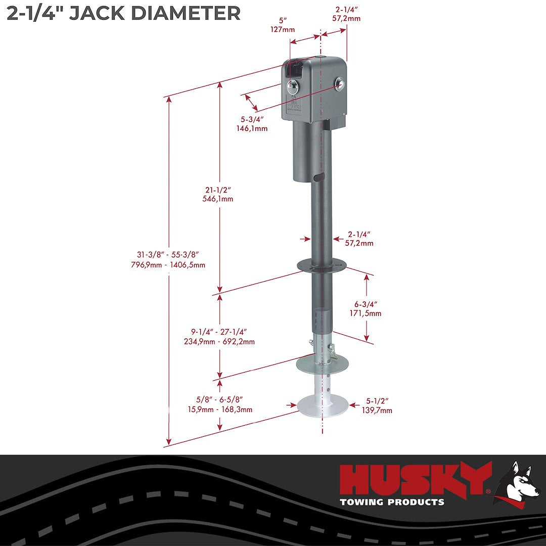 Product of Husky Towing 87247 4500 Pound Electric Trailer Tongue Jack