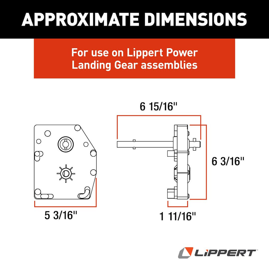 Product of Lippert Components 276602 Trailer Landing Gear Gear Box