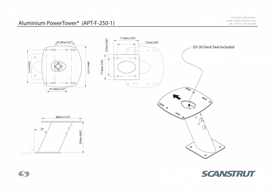 Scanstrut Apt-F-250-01 Radar Antenna Mount||apt-F-250-01_3.Png||88||scaaptf25001||1336192