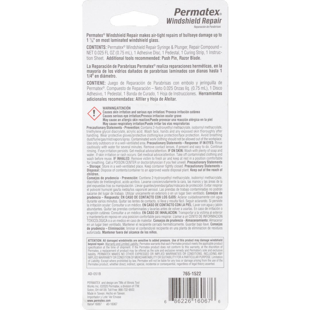 Product of Permatex 16067 Windshield Repair Kit