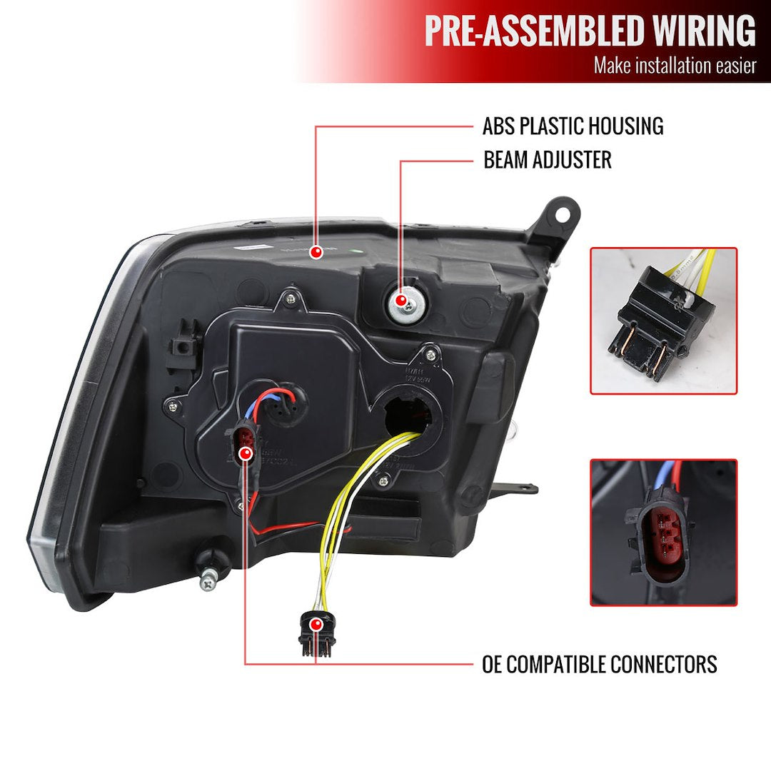 Spec-D Tuning 2lhp-Ram09smg7-Sq-Rs Headlight Assembly||2lhp-Ram09smg7-Sq-Rs_2.Jpg||87||sdt09smg7sqrs||1029245