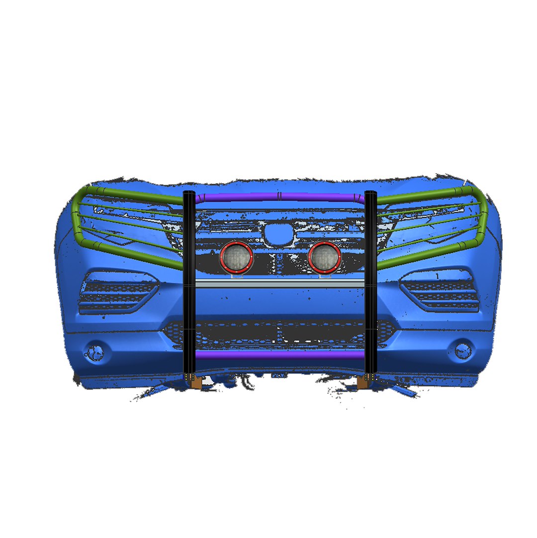 Product of Black Horse Offroad 17H151402MA-PLFR Grille Guard