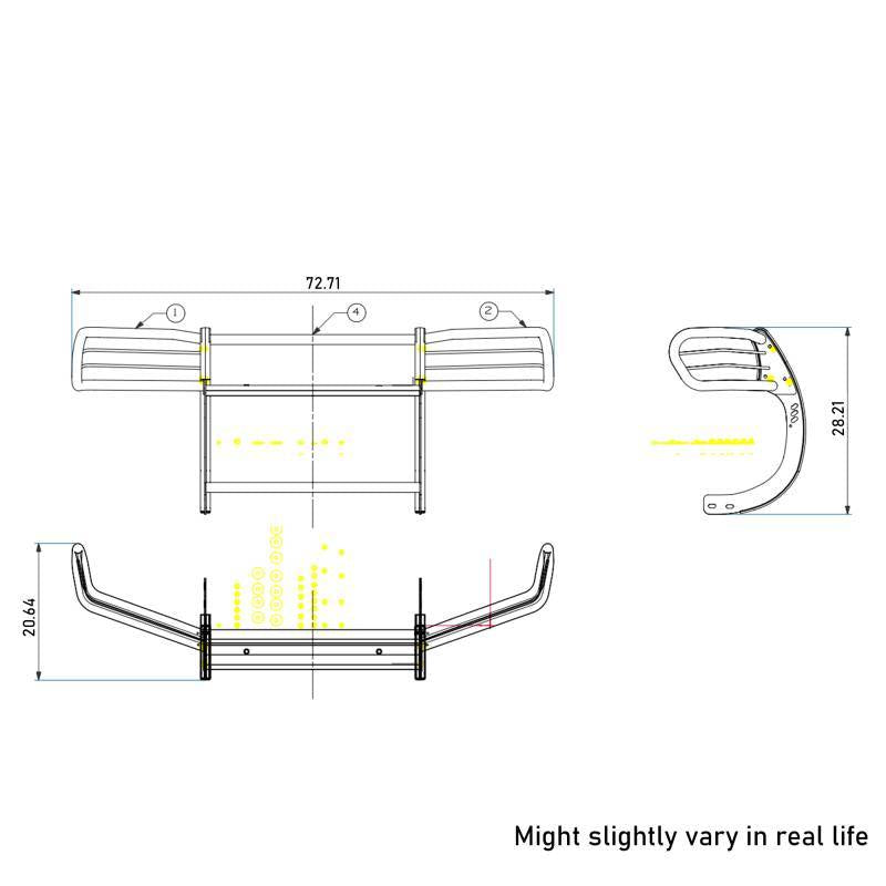 Black Horse Offroad 17ne23ma Grille Guard||17ne23ma_6.Jpeg||90||blk17ne23ma||2237549