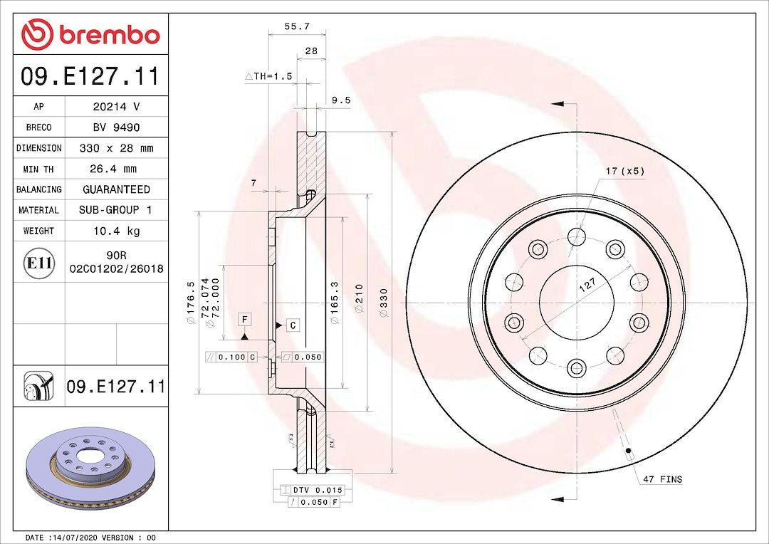 Brembo 09e12711c02 Brake Rotor||09e12711c02_4.Jpg||89||brm09e12711||1684405