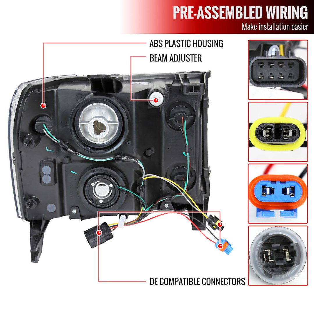 Spec-D Tuning 2lh-Sie07jm-G3-Go Headlight Assembly||2lh-Sie07jm-G3-Go_7.Jpg||92||sdtie07jmg3go||1573923