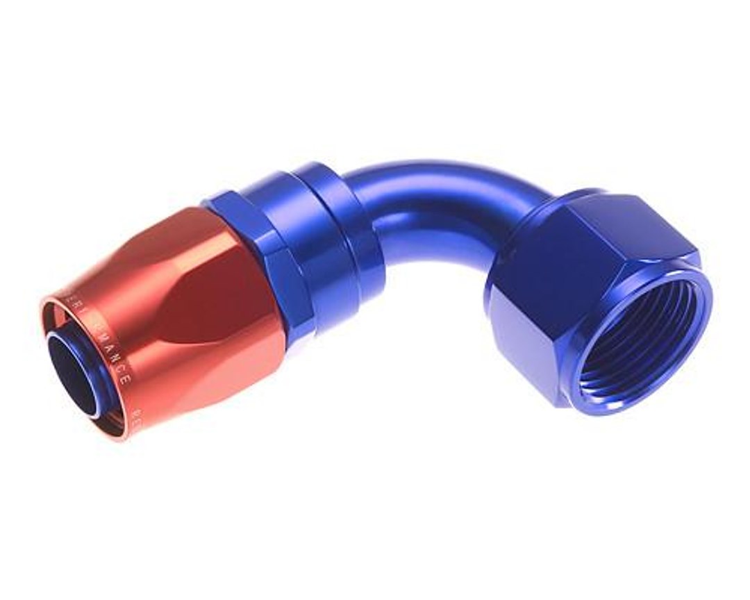 Product of Redhorse Performance 1090 Series 1090-04-1 Female Swivel 1/4 Inch (-4 AN) Blue/ Red
