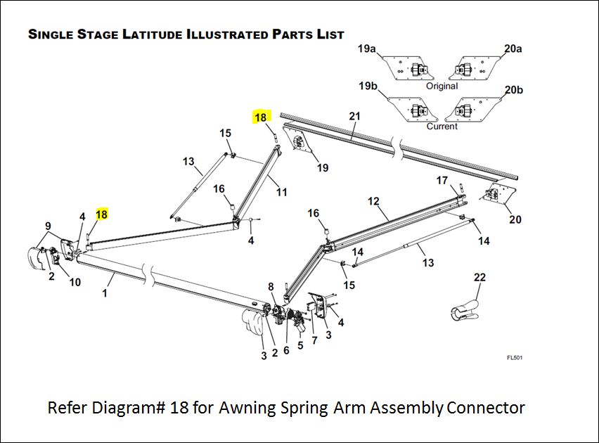 Carefree Rv R001791 Awning Arm Mounting Hardware||r001791.Jpg||85||c6fr001791||1039346