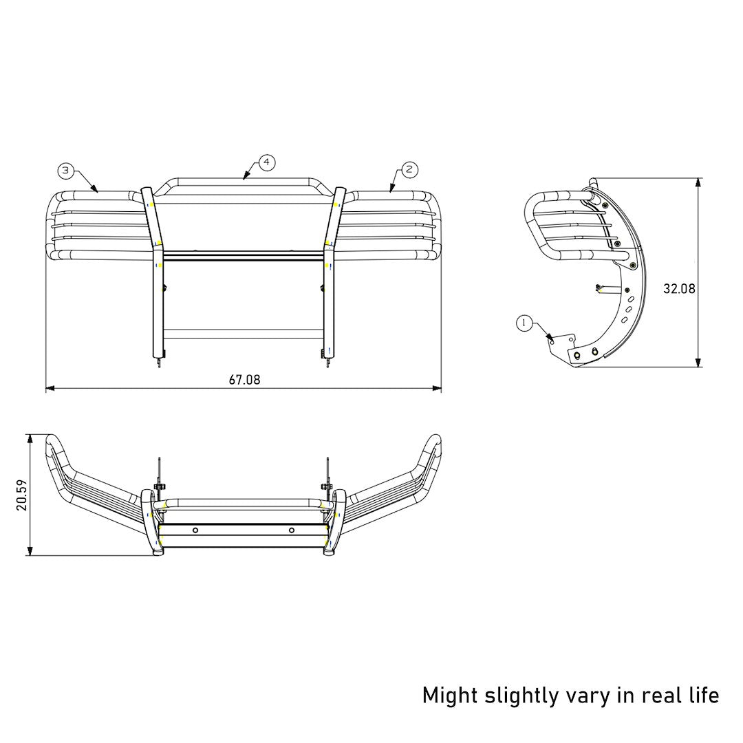 Product of Black Horse Offroad 17NI26MA Grille Guard