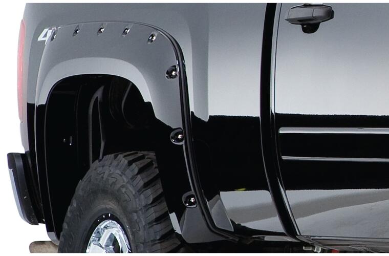 Product of Bushwacker 40092-02 Pocket Style/ Exposed Fasteners Black Fender Flare - Set Of 2