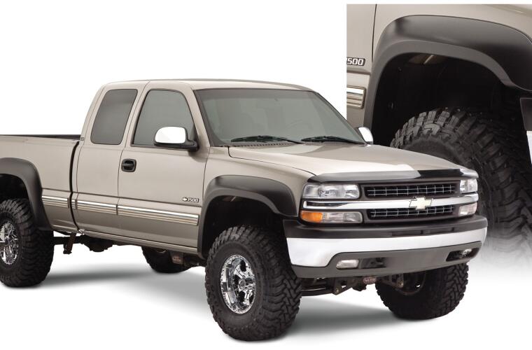 Product of Bushwacker 40945-02 Non-Exposed Fasteners Black Fender Flare - Set Of 4