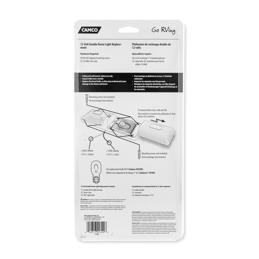 Camco 41320 Dome Light||41320_6.Jpg||91||c1w41320||951329